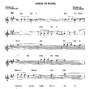 萨克斯谱 | APRIL IN PARIS