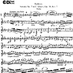 小提琴谱 | Violin Sonata No.7 in C Minor Op.30 No.2
