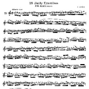 萨克斯谱 | 25 Daily Exercises 之19 H klose