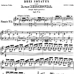 贝多芬钢琴奏鸣曲03 C大调 Op.2 No.3 C major 钢琴谱 贝多芬