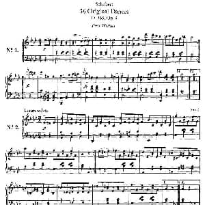 36 Original Dances D.365 Op.9 钢琴谱 弗兰茨 舒伯特
