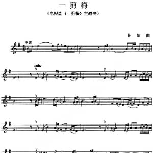 小提琴谱 | 一剪梅 电视剧 一剪梅 主题曲 陈怡