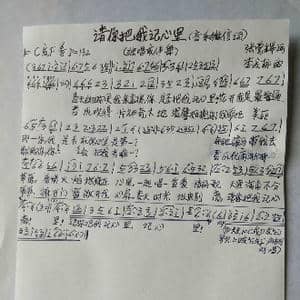 请你把我记心里_歌谱投稿_词曲:张党辉 李成郁