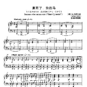 累死了,我的马 俄罗斯 _外国歌谱_词曲: 俄 M.格林卡