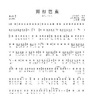 雨打芭蕉_歌曲简谱_词曲:没有羊先生 只有影子