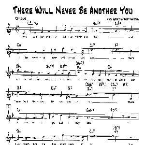 THERE WILL NEVER BE ANOTHER YOU 降B爵士乐谱
