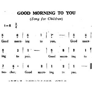 GOOD MORNING TO YOU 英国 _外国歌谱