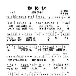 橄榄树_歌谱投稿_词曲:三毛 李泰祥