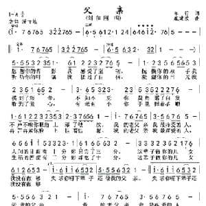 父亲 刘和刚 _歌曲简谱_词曲:车行 戚建波
