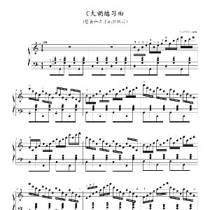 C大调练习曲No.2 钢琴谱 9632587410