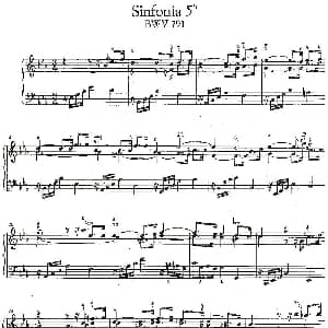 Sinfonia 5* BWV 791 钢琴谱 巴赫