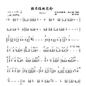 挡不住的思念_歌谱投稿_词曲: 古银州浩浩 刘小刚