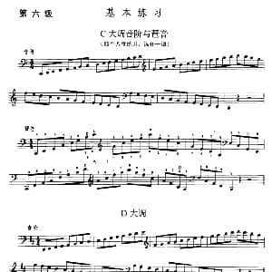 大提琴考级教程 第六级 大提琴 刘万志