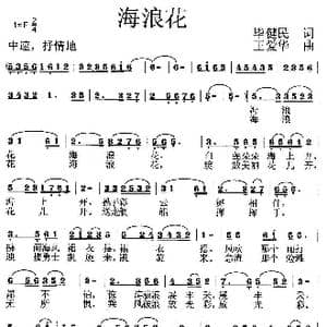 海浪花_歌曲简谱_词曲:毕健民 王爱华
