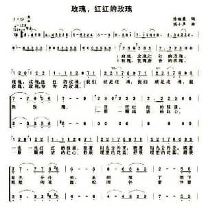 玫瑰,红红的玫瑰_通俗唱法乐谱