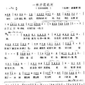 一棵开花的树_民歌简谱_词曲: 台湾 席慕蓉 张玉晶
