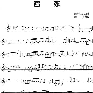 小提琴谱 | 回家 顺子