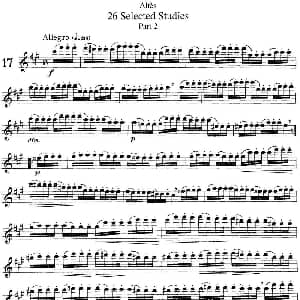 长笛曲谱 | 阿尔泰斯26首精选长笛练习曲 NO.17 Altes 阿尔泰斯