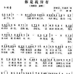 你是我所有_通俗唱法乐谱