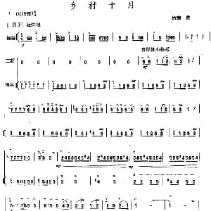 二胡谱 | 乡村十月 二胡 扬琴 吕痴