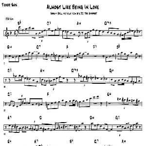 萨克斯谱 | Almost Like Being in Love