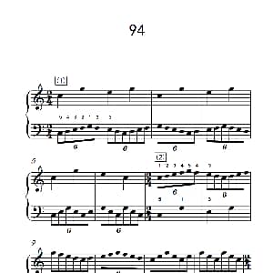 两手不同节奏的练习 94 钢琴谱