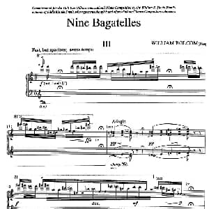 Nine Bagatelles 钢琴谱 威廉 博尔科姆