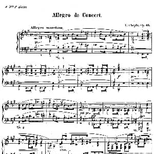 Allegro de Concerto Op.46 钢琴谱 弗雷德里克 弗朗索瓦 肖邦