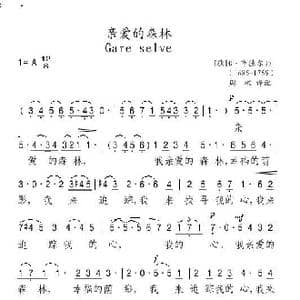 亲爱的森林_歌谱投稿