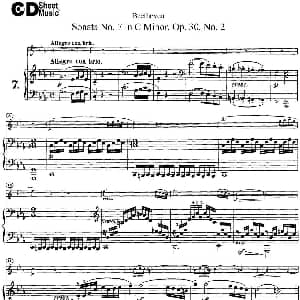 小提琴谱 | Violin Sonata No.7 in C Minor Op.30 No.2 小提琴 钢琴伴奏