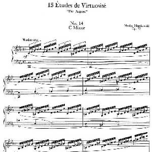 15 Etudes de Virtuosité Op.72 No.14 钢琴谱 莫什科夫斯基