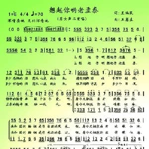 想起你呦老孟泰_合唱歌谱_词曲:王瑞民 王慧生
