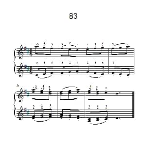 两手不同奏法的练习 83 钢琴谱