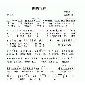 爱的飞翔_歌曲简谱_词曲:谷传敏 孟文豪