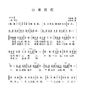 心路历程_歌曲简谱_词曲:毛诗奇 聂思聪