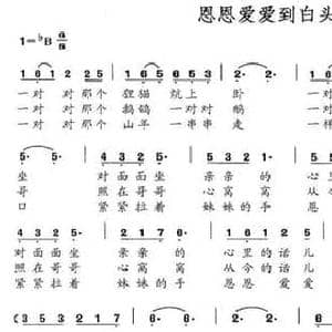 恩恩爱爱到白头_民歌简谱_词曲:赵小也 赵小也
