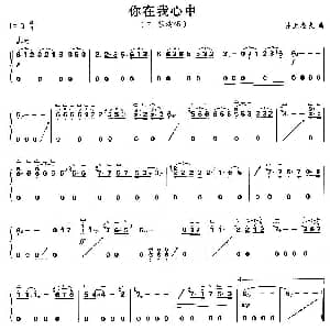 古筝谱 | 你在我心中 井上忠夫