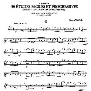 萨克斯谱 | Guy Lacour 50 首萨克斯练习曲之46 Guy Lacour