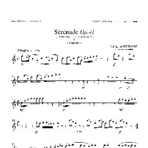 萨克斯谱 | 小夜曲 Op.41 高音萨克斯 贝多芬