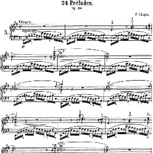 肖邦 24首钢琴前奏曲 Op.28 No.3 G大调 钢琴谱 肖邦