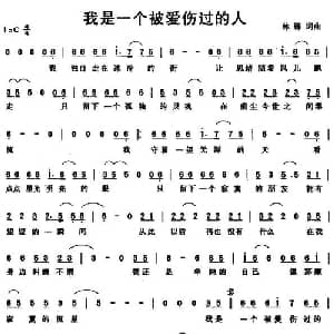 我是一个被爱伤过的人_通俗唱法乐谱_词曲:林锋 林锋