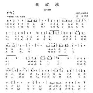 黑玫瑰_民歌简谱_词曲:赵金 赵金