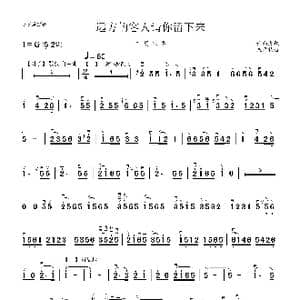 远方的客人请你留下来_歌曲简谱