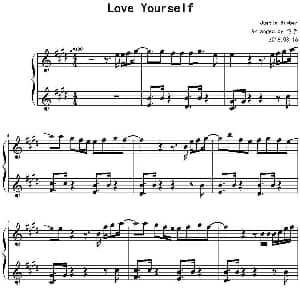 Love Yourself 钢琴谱 伦子改编