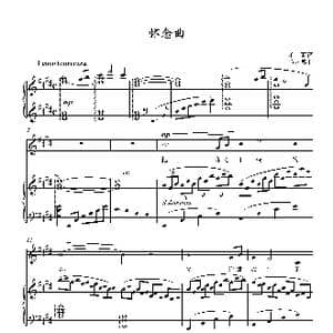 怀念曲 正谱_歌谱投稿_词曲:毛羽 黄永熙