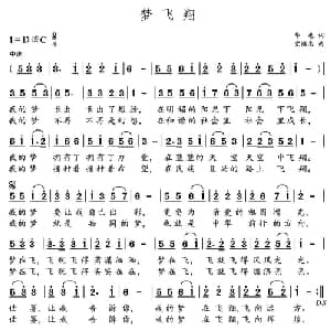 梦飞翔_儿歌乐谱_词曲:华也 党继志
