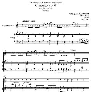 萨克斯谱 | Mozart Concerto KV495 No.4 3st Rondo 回旋曲 中音萨克斯 钢琴伴奏 Mozart 莫扎特