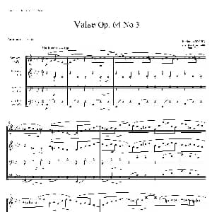 萨克斯谱 | 降A大调圆舞曲 Op.64 No.3 四重奏 肖邦