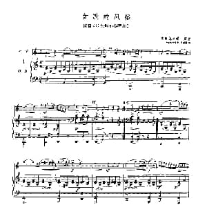 长笛曲谱 | 如歌的风格 选自 G大调小奏鸣曲 长笛 钢琴 弗里德里希 库劳