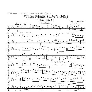 萨克斯谱 | Water Music HWV.349 No.2 第二次中音萨克斯